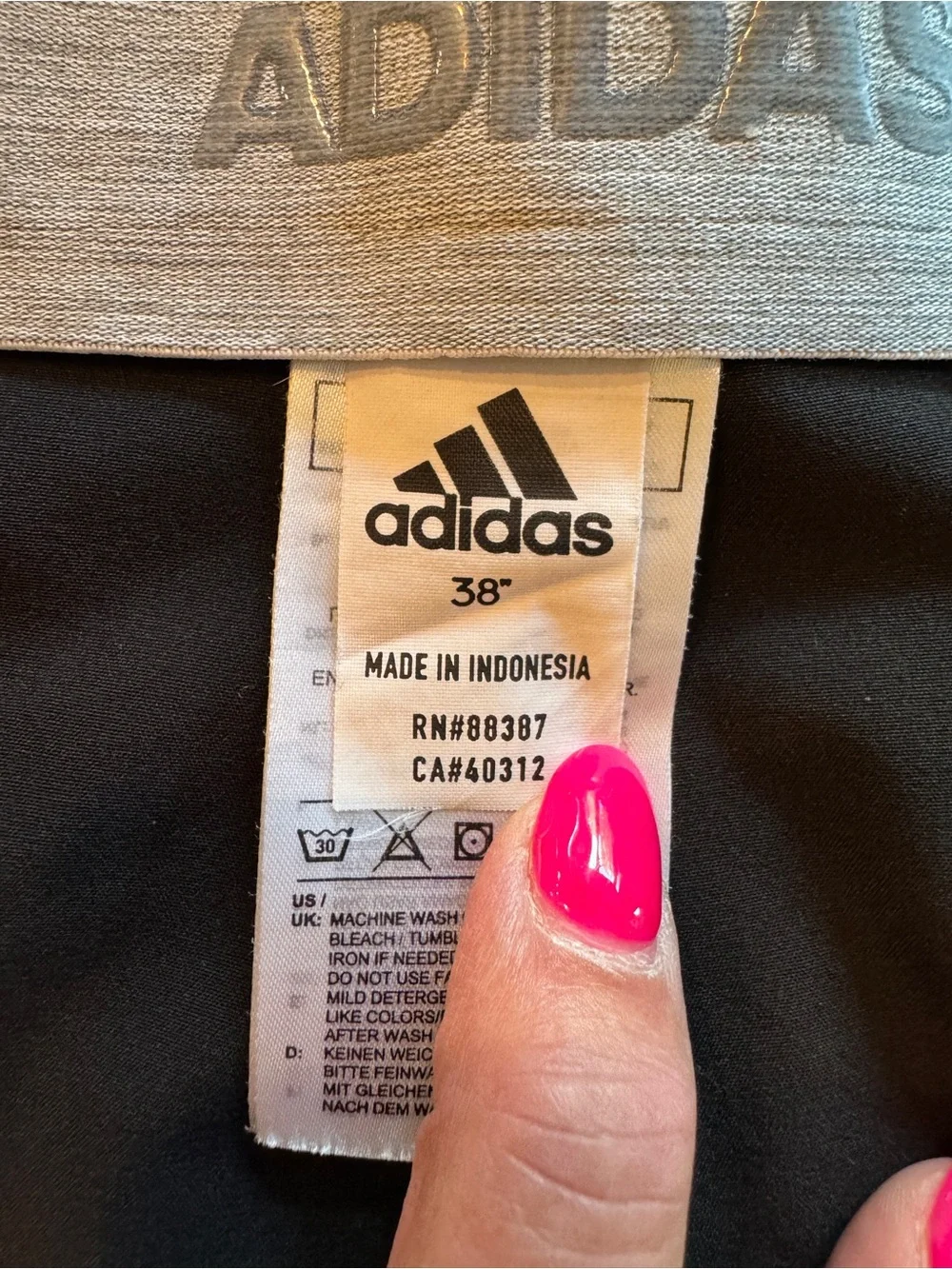 adidas Black Flat-Front Men's Shorts